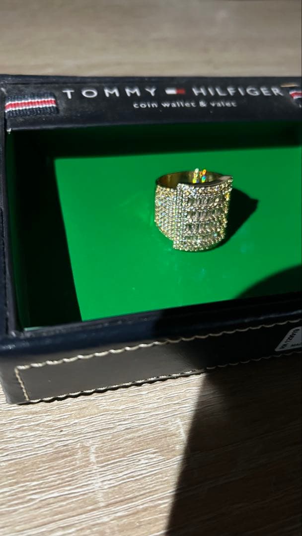 K18禁　リング　ストーン　メンズ　レディース　17〜18号