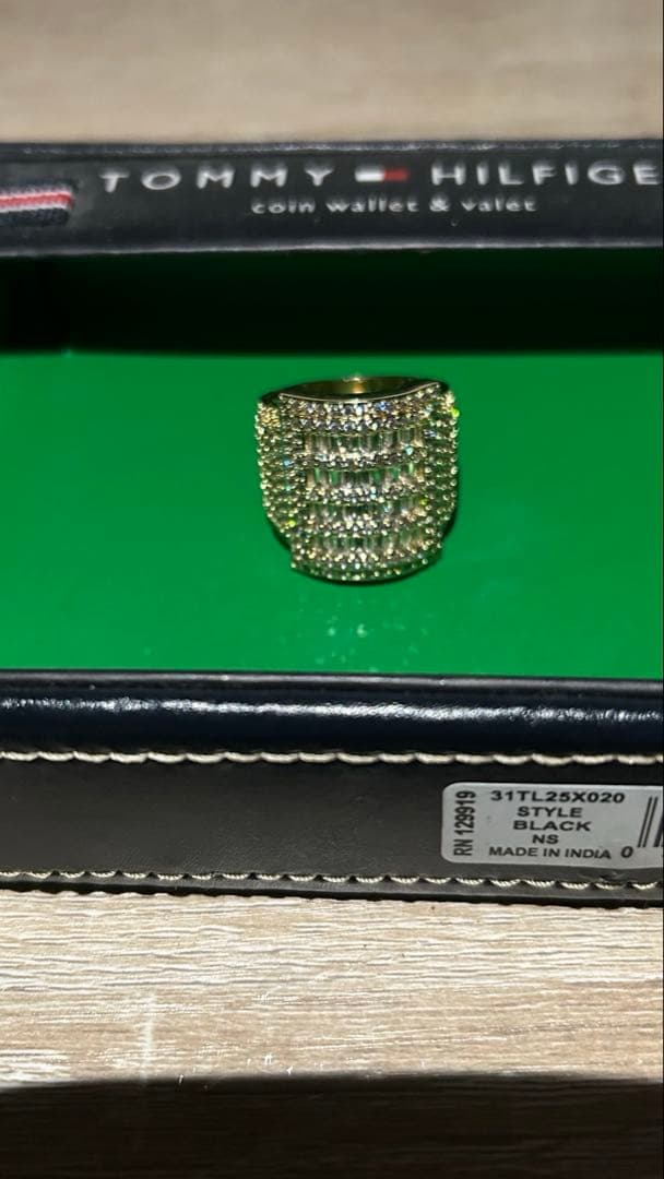 K18禁　リング　ストーン　メンズ　レディース　17〜18号