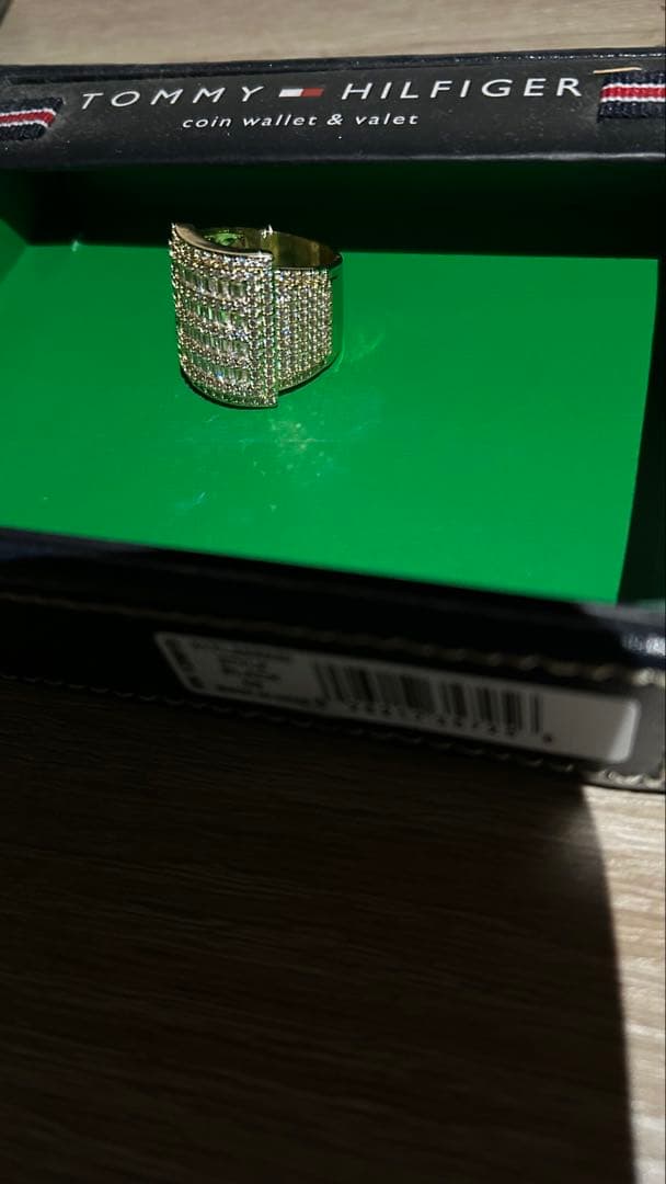 K18禁　リング　ストーン　メンズ　レディース　17〜18号