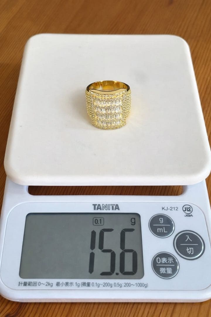 K18禁　リング　ストーン　メンズ　レディース　17〜18号