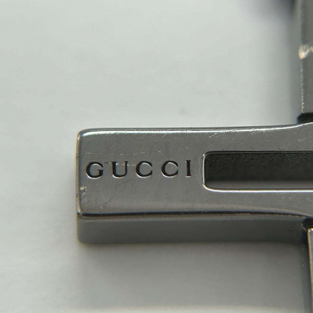 グッチ GUCCI カットアウトG クロス ネックレス ブラックコーティング