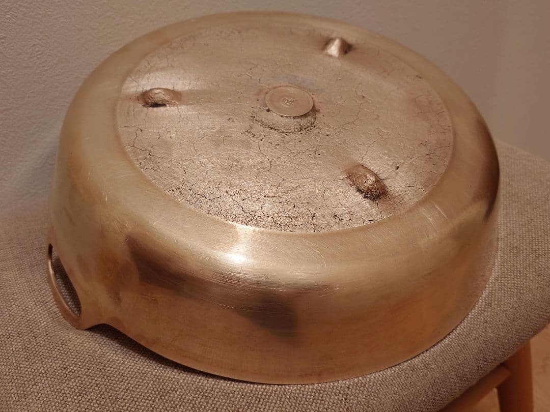 希少 有次 平井鋳造所 32cm 砲金 極厚 天ぷら鍋 ①