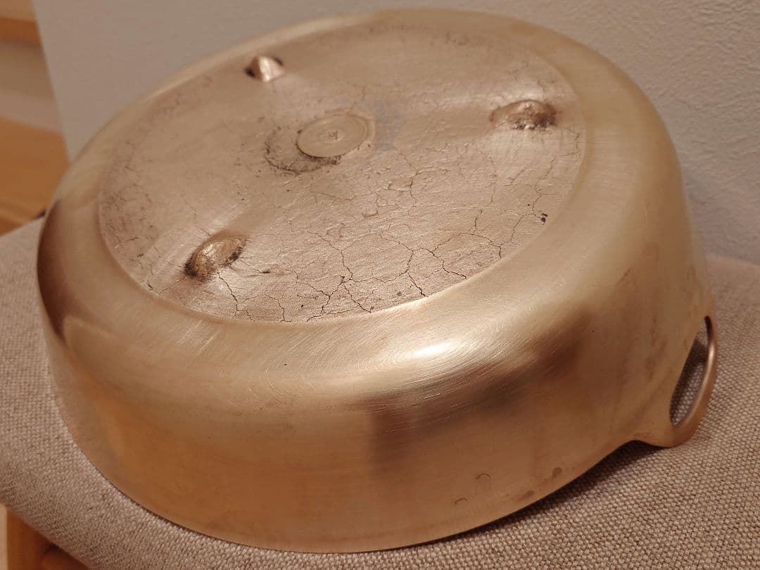 希少 有次 平井鋳造所 32cm 砲金 極厚 天ぷら鍋 ①