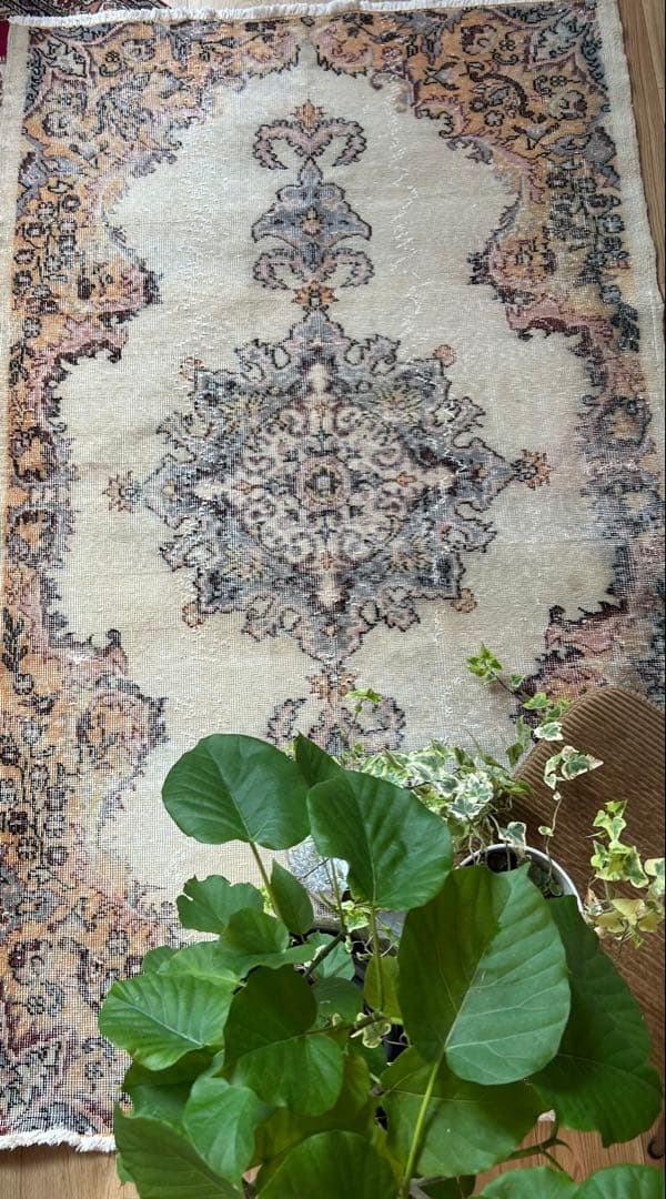 ＊お値下げ　トライバルラグ・トルコヴィンテージラグ・ウール 約121×203cm