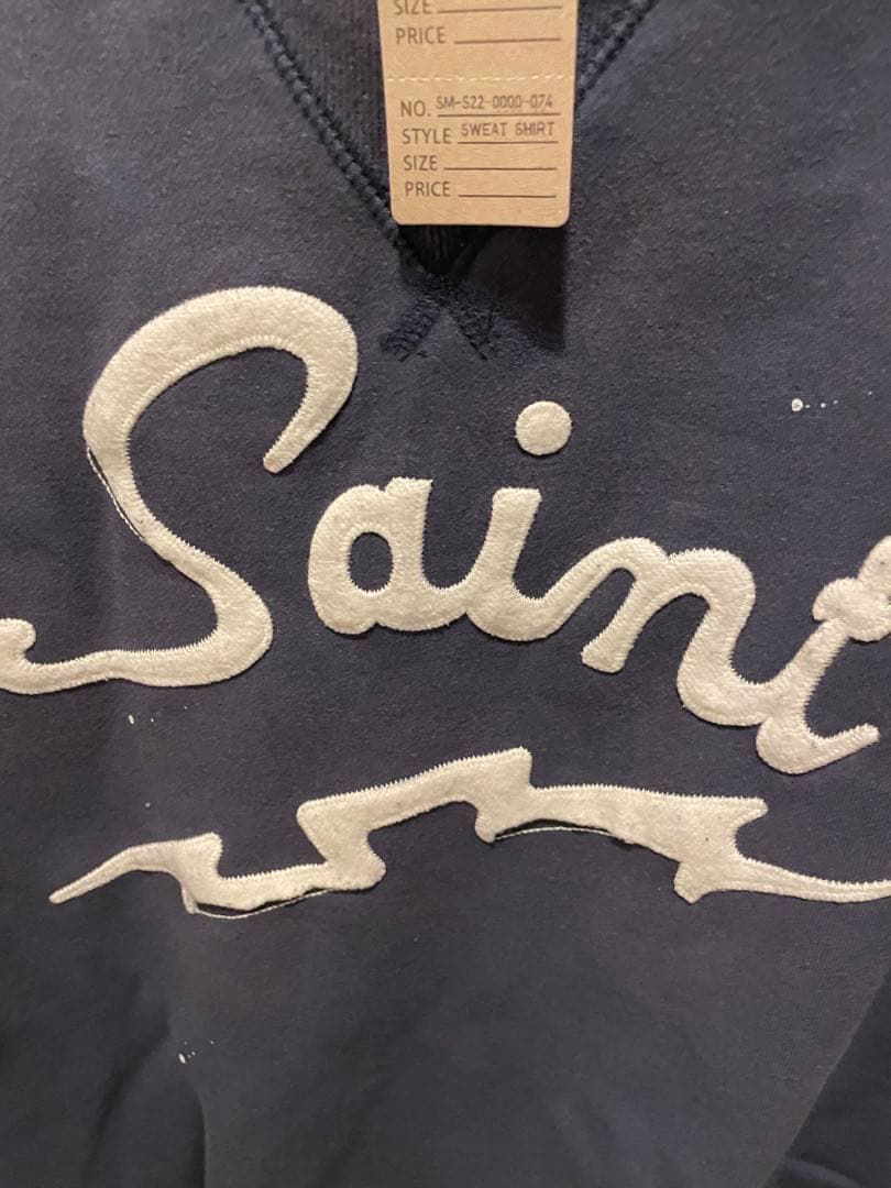 SAINTM×××× 3Dロゴ　スウェットシャツ Mネイビー