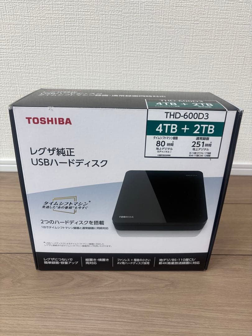THD-600D3 4TB + 2TB ハードディスク CABLE BOX付き