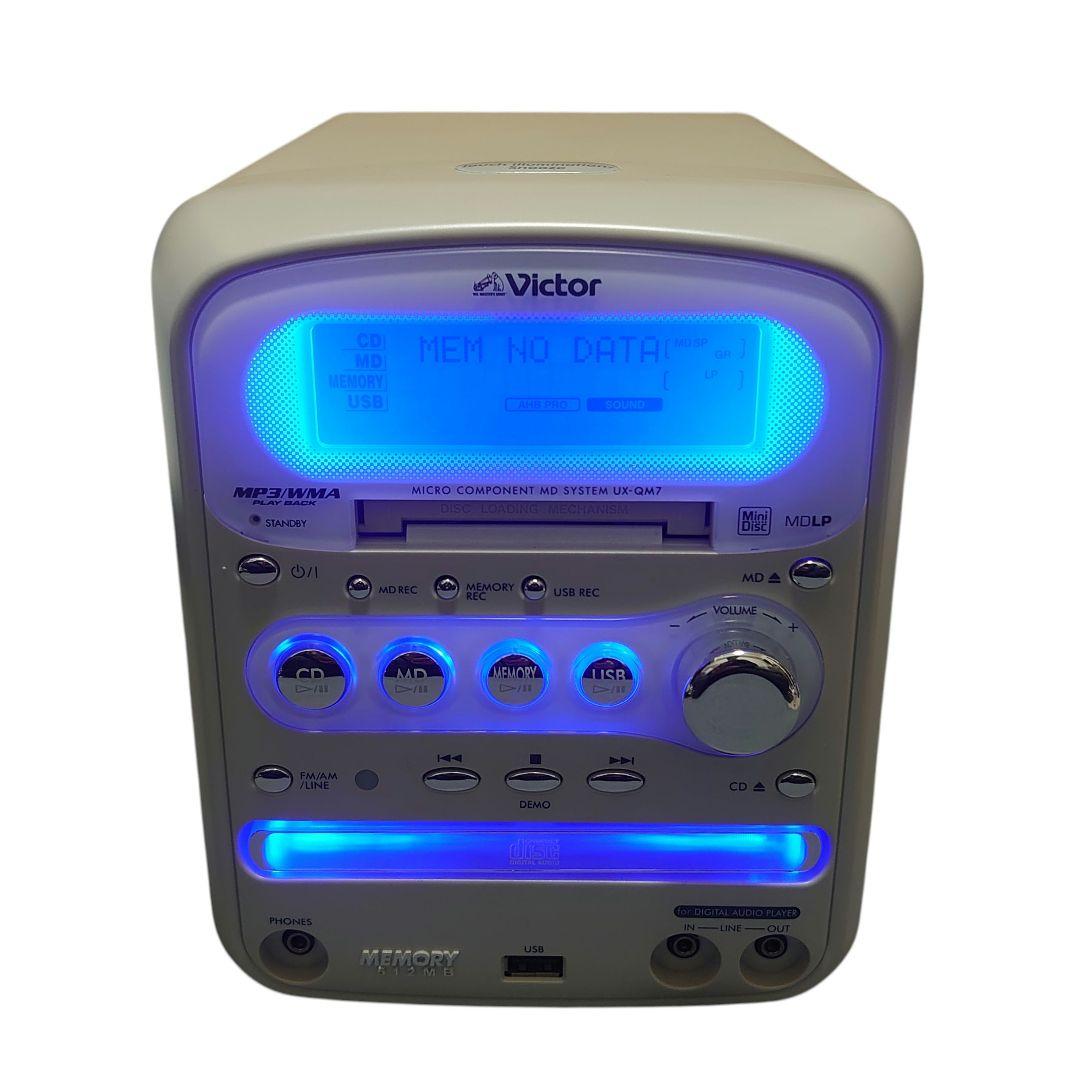 【美品】 Victor メモリ内蔵マイクロコンポ−ネントシステム UX-QM7