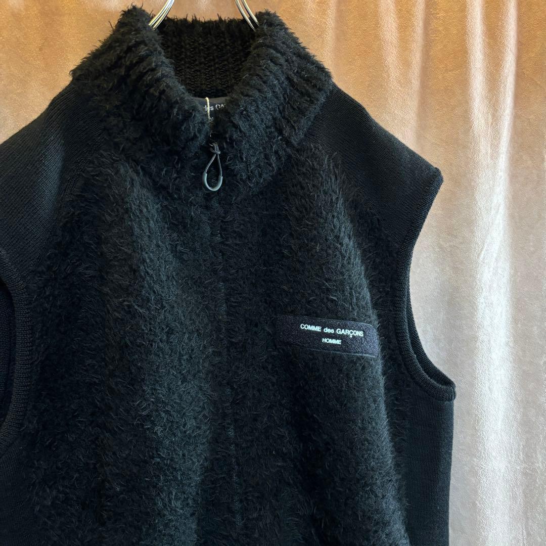 COMME des GARCONS HOMME ウールベスト ブラック