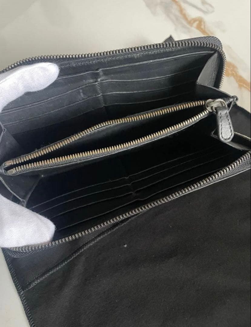 Berluti イタウバ　ブルー & ゴールドデンパティーヌ　長財布