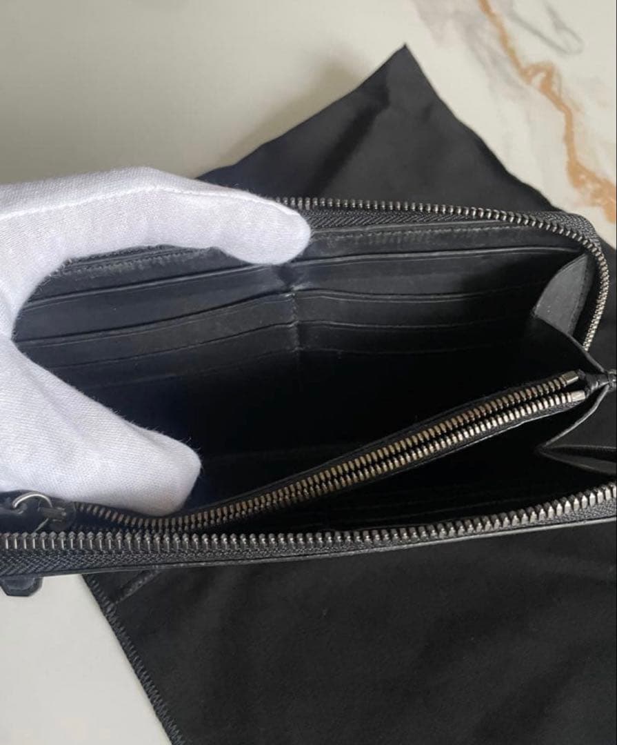 Berluti イタウバ　ブルー & ゴールドデンパティーヌ　長財布