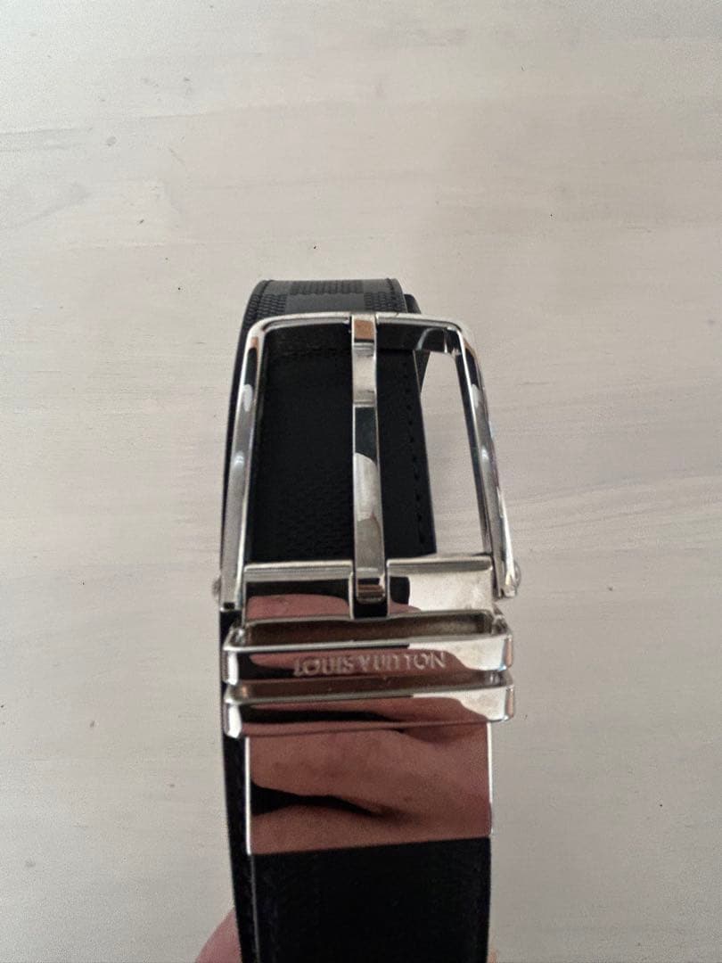 Louis Vuitton ダミエ　ブラックレザーベルト