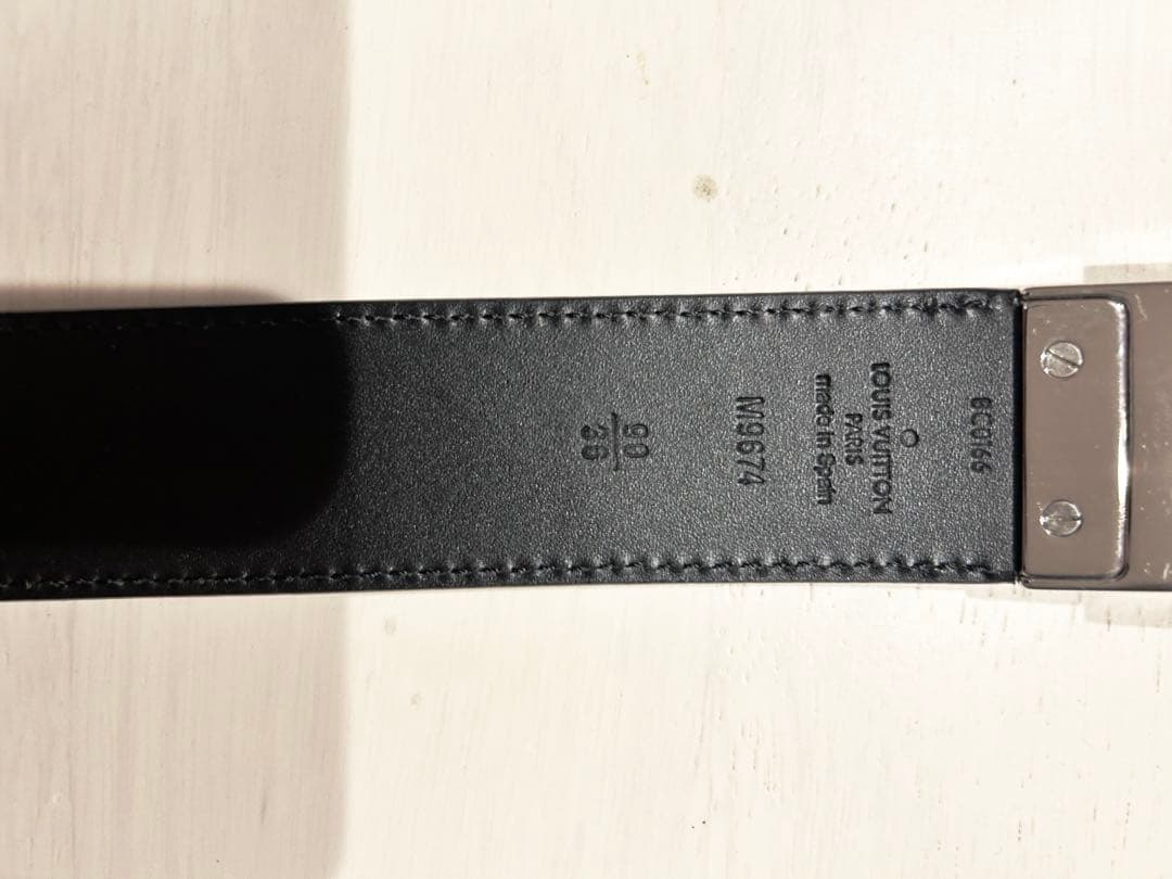 Louis Vuitton ダミエ　ブラックレザーベルト