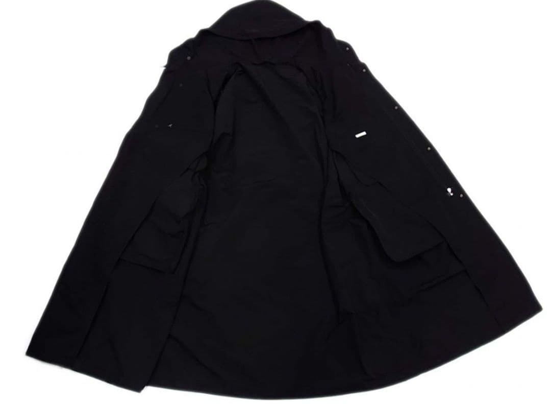 COMOLI コモリ コットンナイロンフーデッドコート ブラック 2
