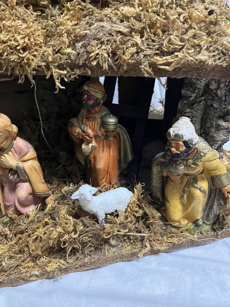 イタリー製 クリスマス プレゼピオ 馬小屋 降誕セット 手作り 人形11体付