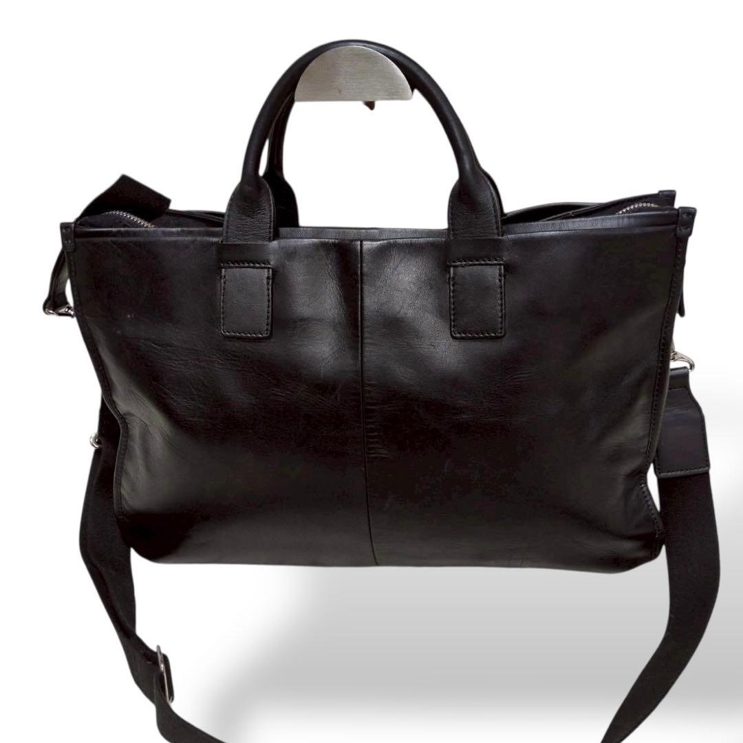 バッグ agnes.b 2way business bag leather logo