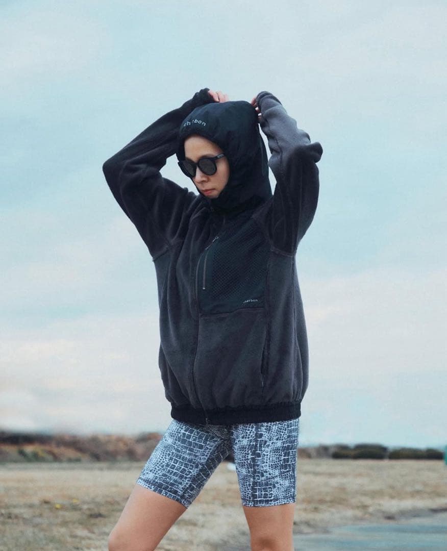 charbon シャルボン SHAGGY FLEECE ZIP PARKA