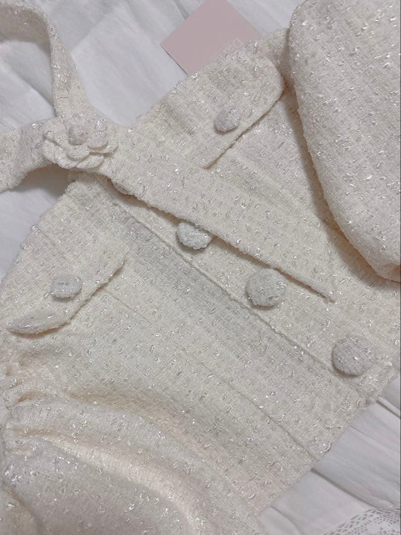 即日発送⭐︎Darich ダーリッチ ホルターネックオフショルツイードトップス