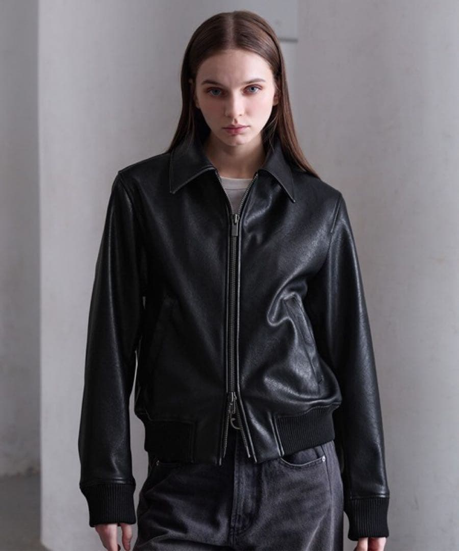 CLELディープテクスチャーブルゾン　黒