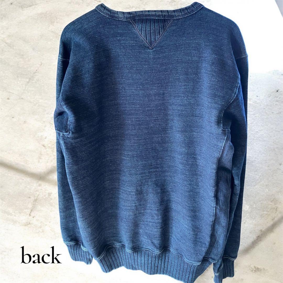 RRL RALPH LAUREN インディゴ染 ビンテージ加工 スウェット