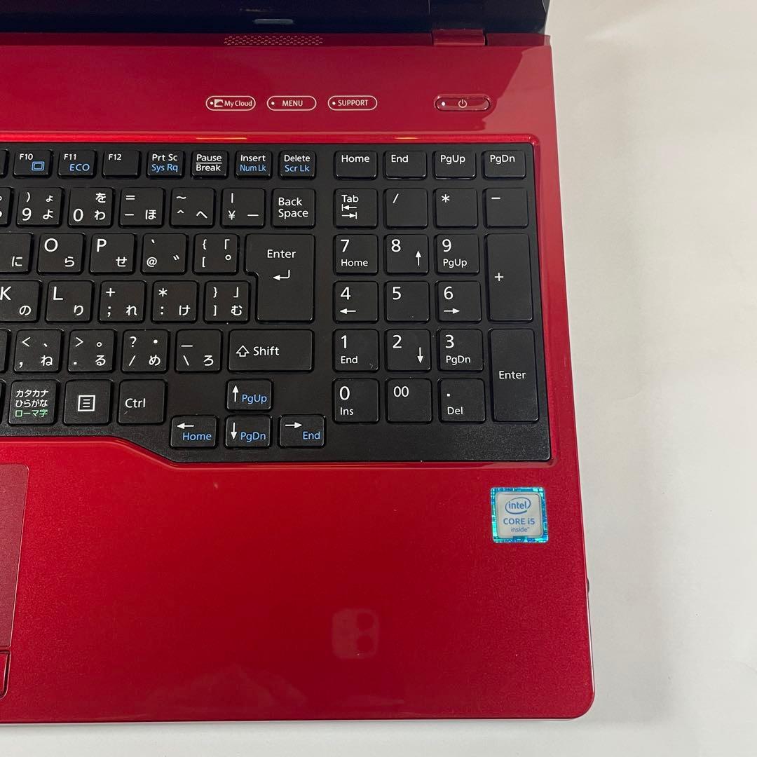 【美品】富士通☆LIFEBOOK☆レッド☆SSD搭載サクサク☆カメラ付き