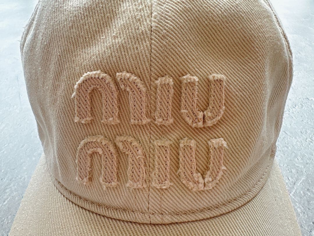 2025AW現行 MIUMIU ミュウミュウ デニムベースボールキャップ M