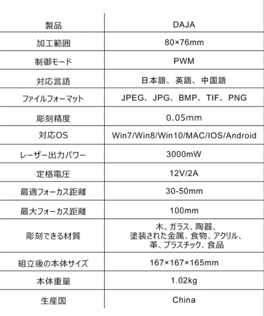 【未使用】DAJA レーザー彫刻機　DJ6