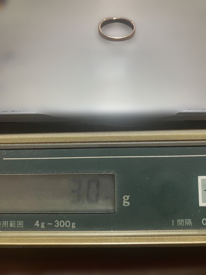 ヤ*ス様 k14 ピンクゴールド流線型リング　メンズ27号 3.0g