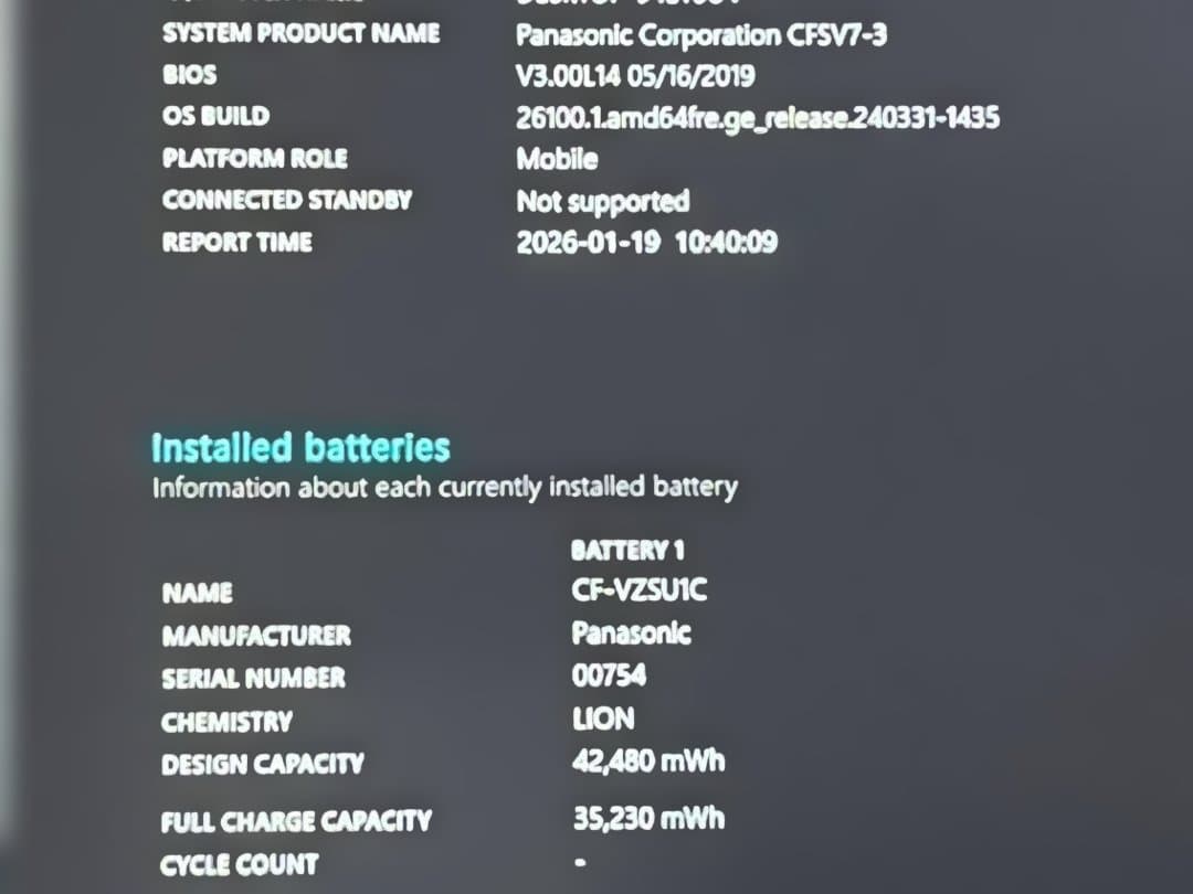 その他ノートPC本体 Panasonic CF-SV7 i5/8G/256G Win11Pro