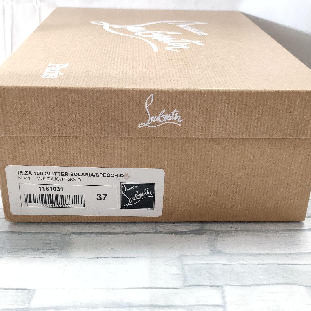 未使用品✨ルブタン　グリッターパンプス　ハイヒール　ブルーシルバー　37