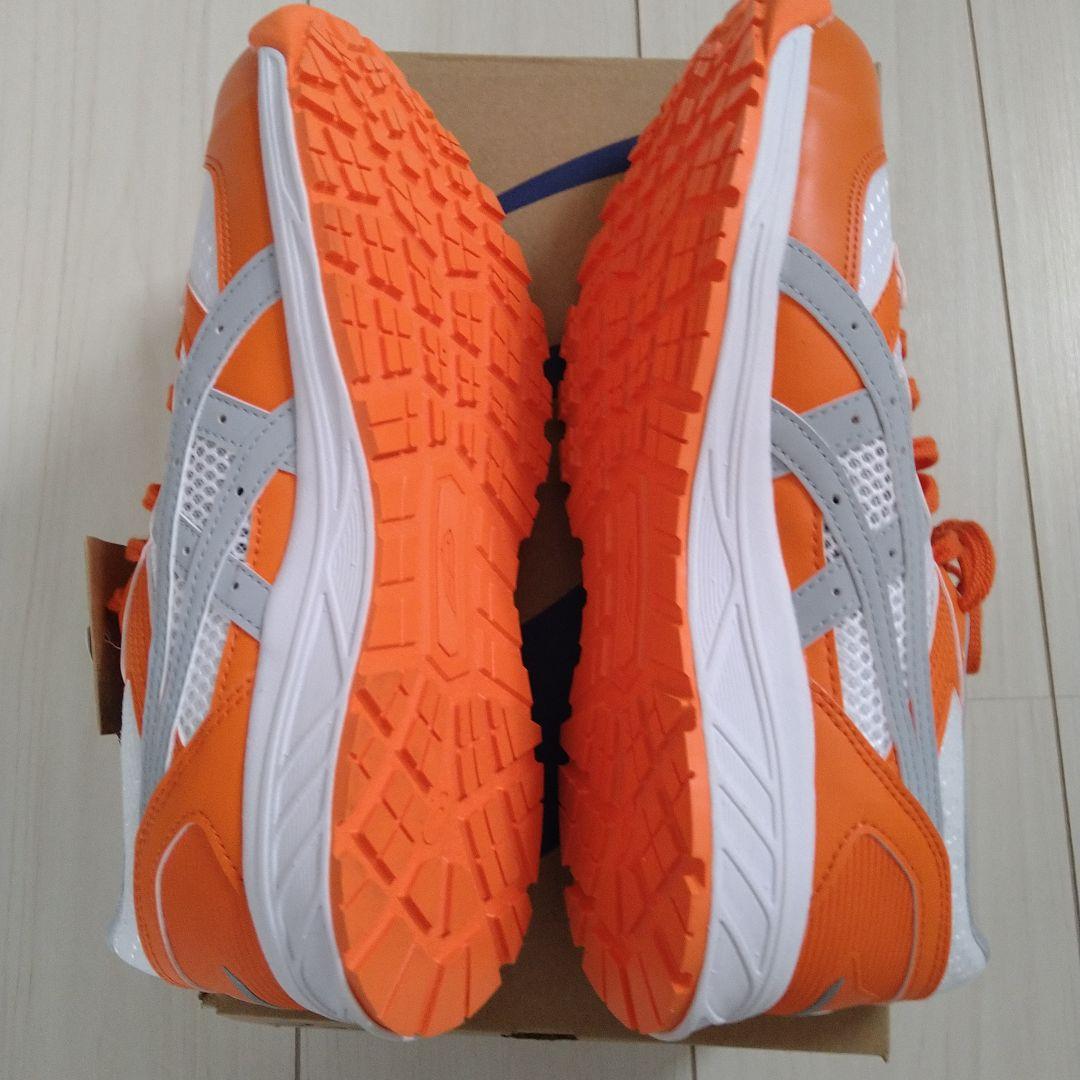 格安！新品 アシックス安全靴 25.5 オレンジ/ホワイト