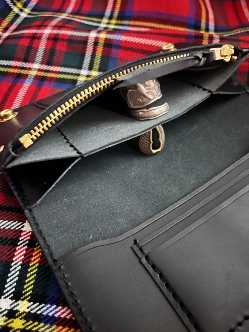 トラッカーウォレット Mサイズ　真鍮カスタムVer