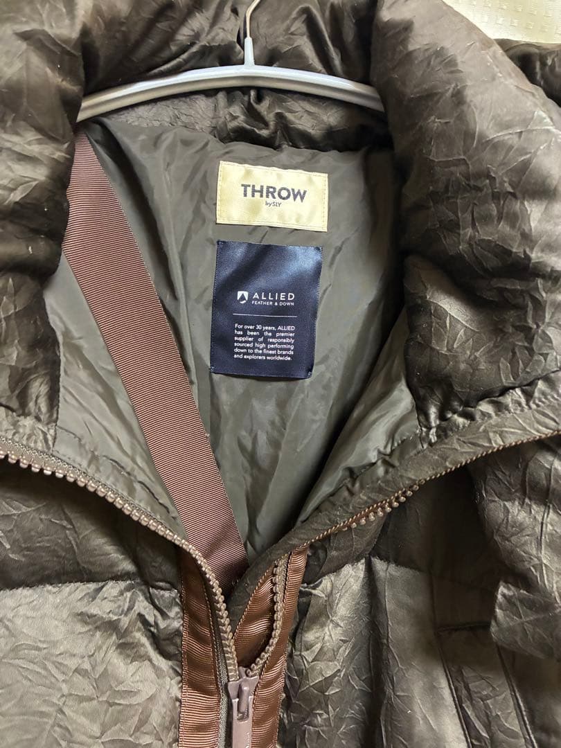 THROW by SLY ダウンジャケット フード付き ブラウン