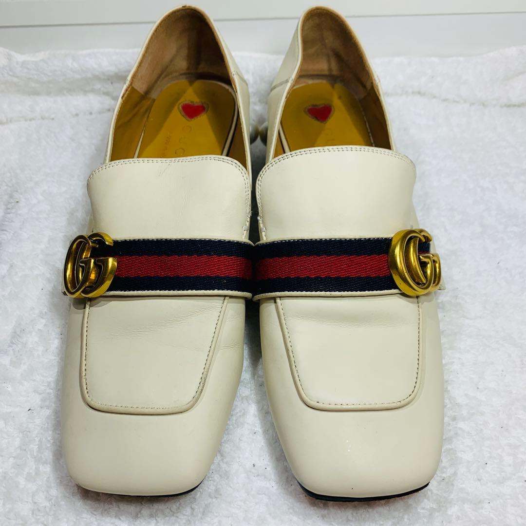 ⭐️Gucci グッチ パンプス パール ホワイト 38(25cm)