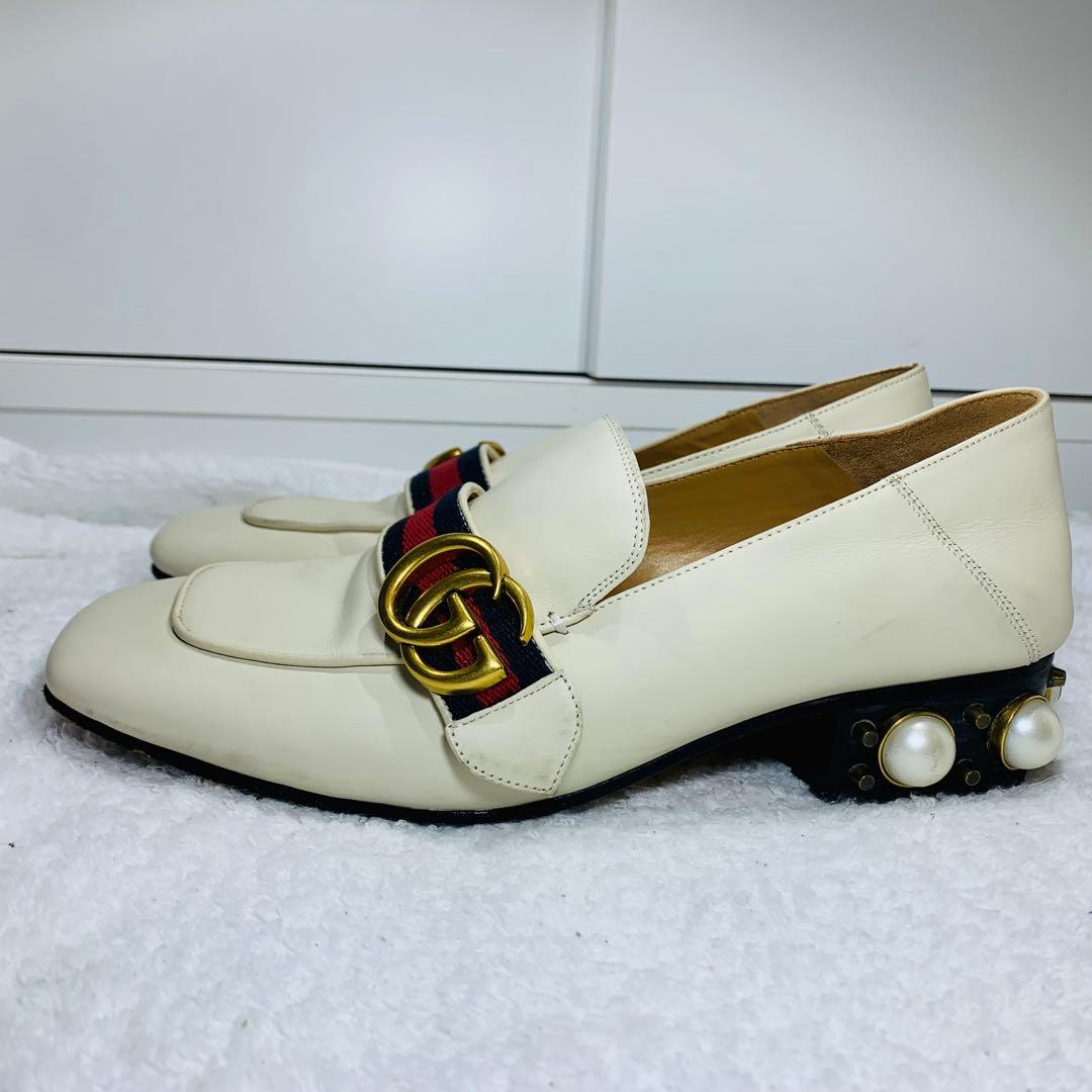 ⭐️Gucci グッチ パンプス パール ホワイト 38(25cm)