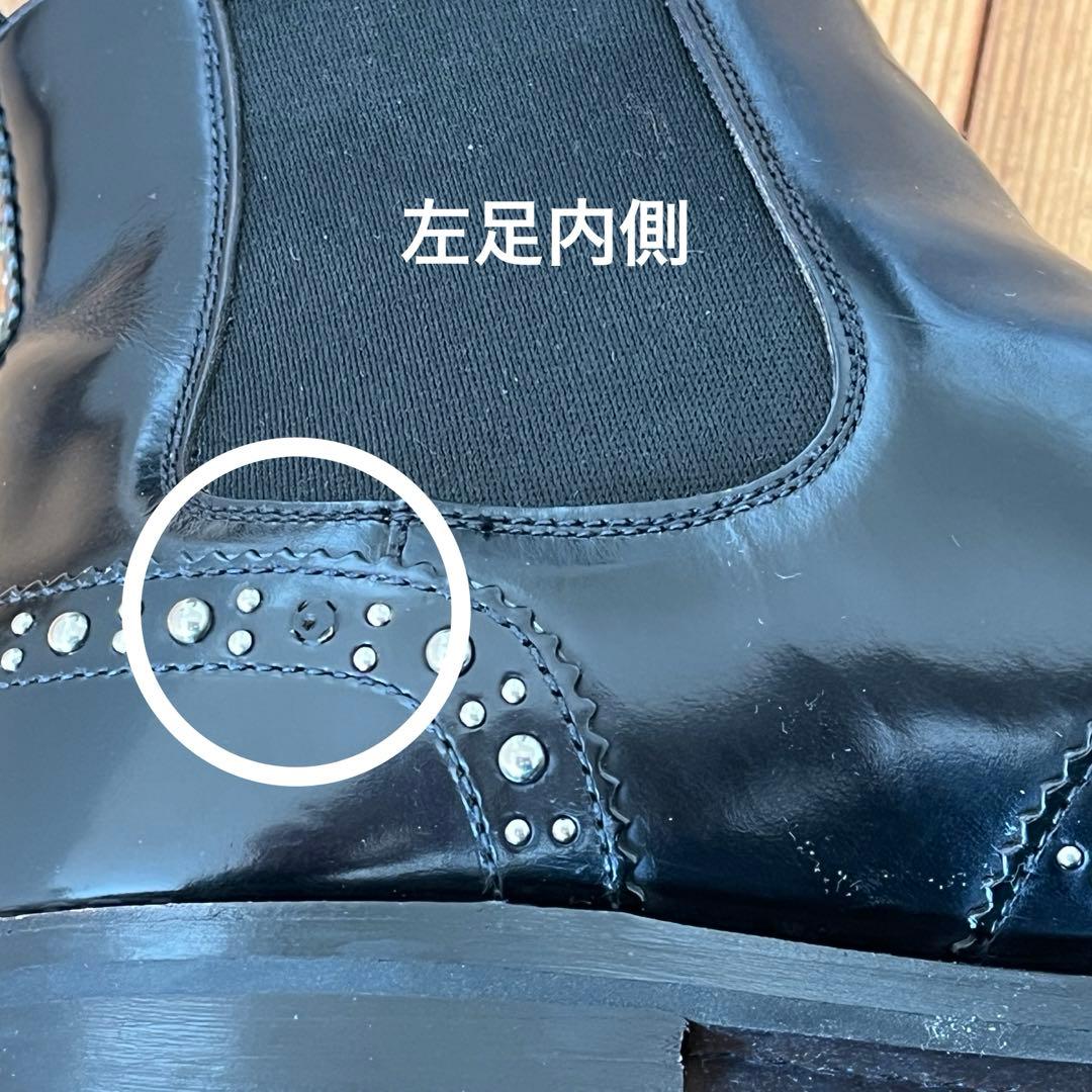 church'sスタッズ付きブラックサイドゴアブーツ 37.5