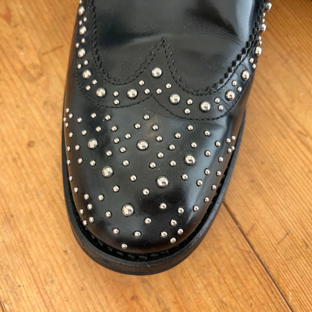 church'sスタッズ付きブラックサイドゴアブーツ 37.5