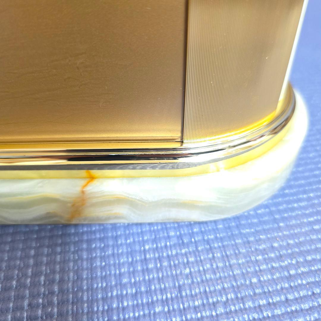 【69】【リズム高級置き時計】クイーンエリザベス2 置き時計　大理石　からくり