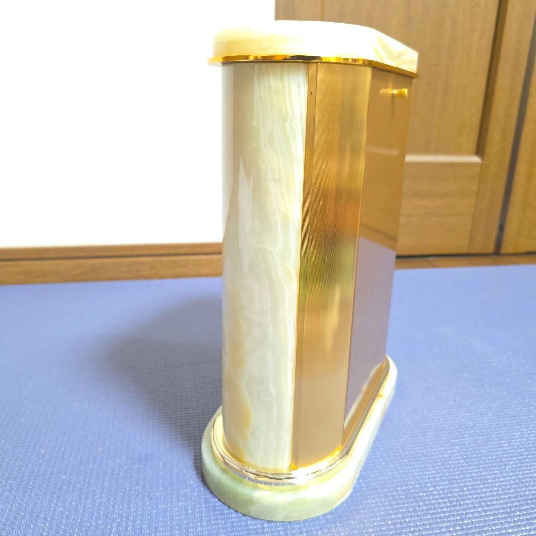 【69】【リズム高級置き時計】クイーンエリザベス2 置き時計　大理石　からくり