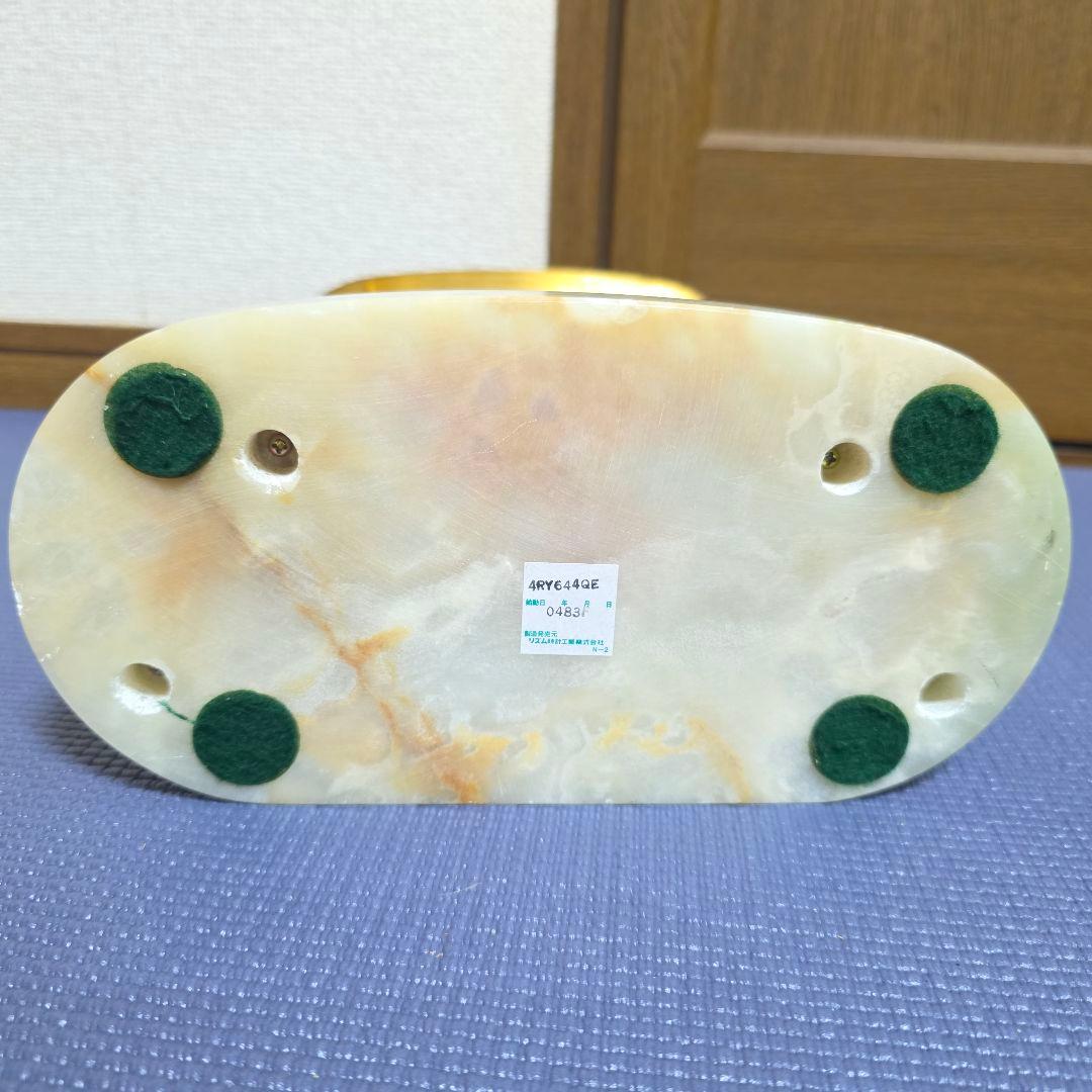 【69】【リズム高級置き時計】クイーンエリザベス2 置き時計　大理石　からくり