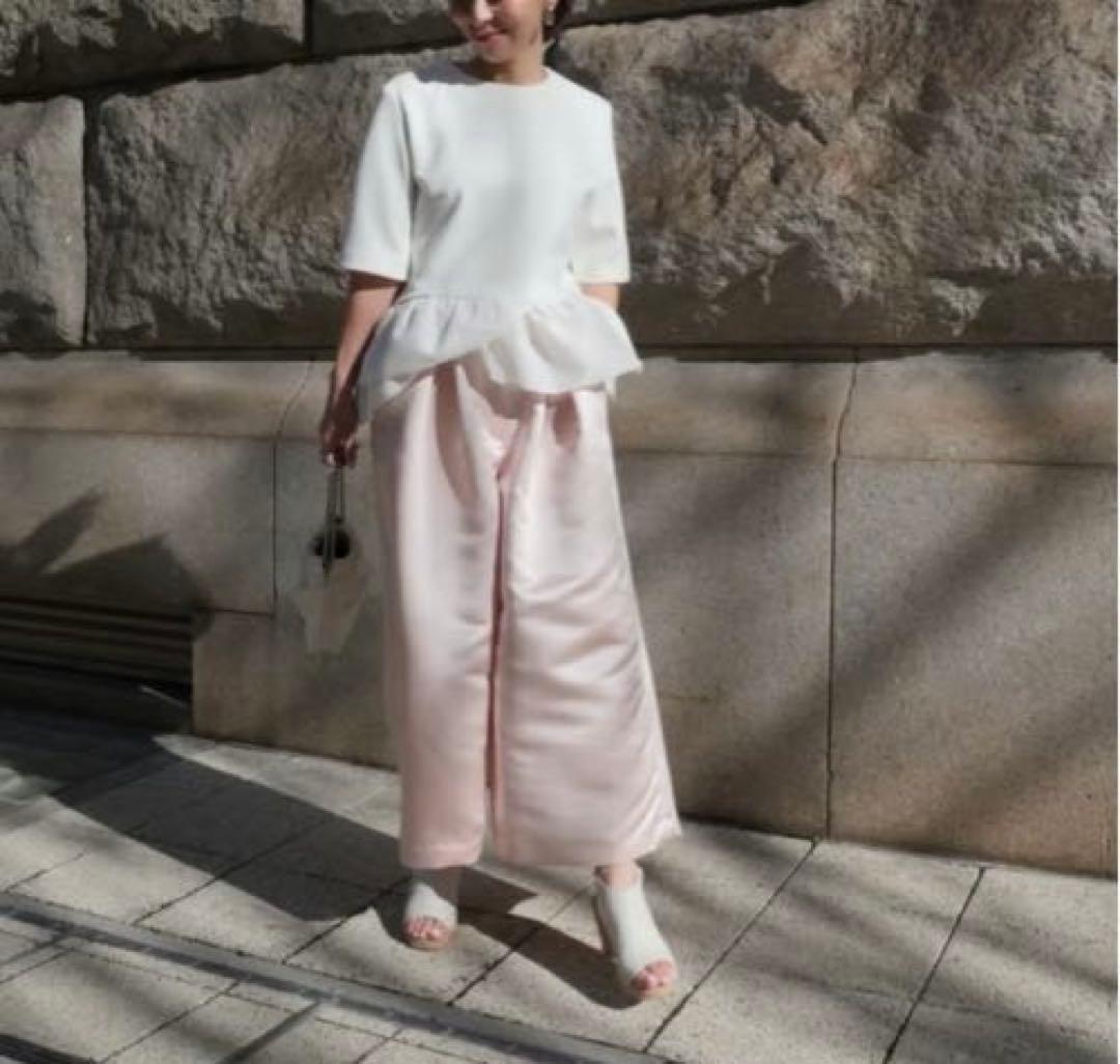 新品未使用♡Heve へイヴ サテンフレアガウチョPTパンツ ピーチ 36サイズ