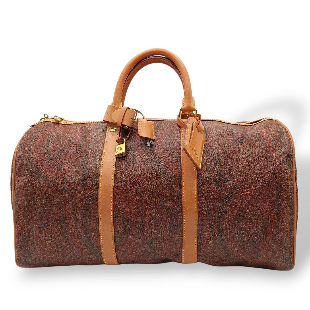 【極美品】ETRO　エトロ　ペイズリー柄 ボストンバッグ 　旅行鞄　大容量　人気