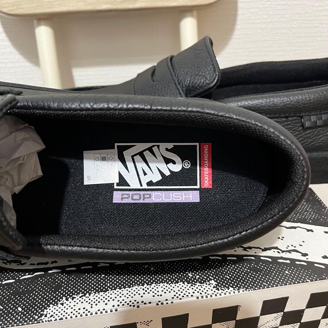 VANS レザースケートローファー ブラック27.5cm プロモデルUS企画