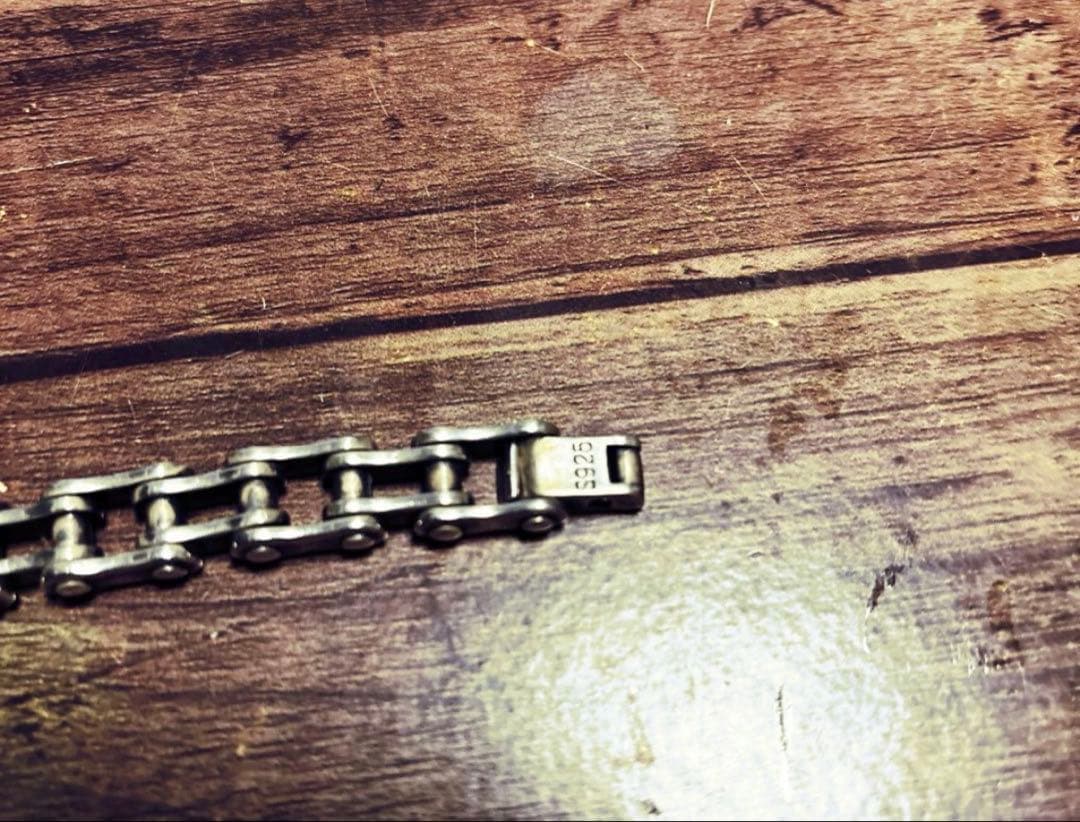 バイクチェーンブレスレット　シルバー　バイカーブレスレット925