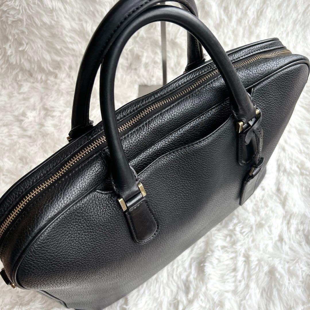 美品◎HERGOPOCH ビジネスバッグ 2way レザー A4 ブラック