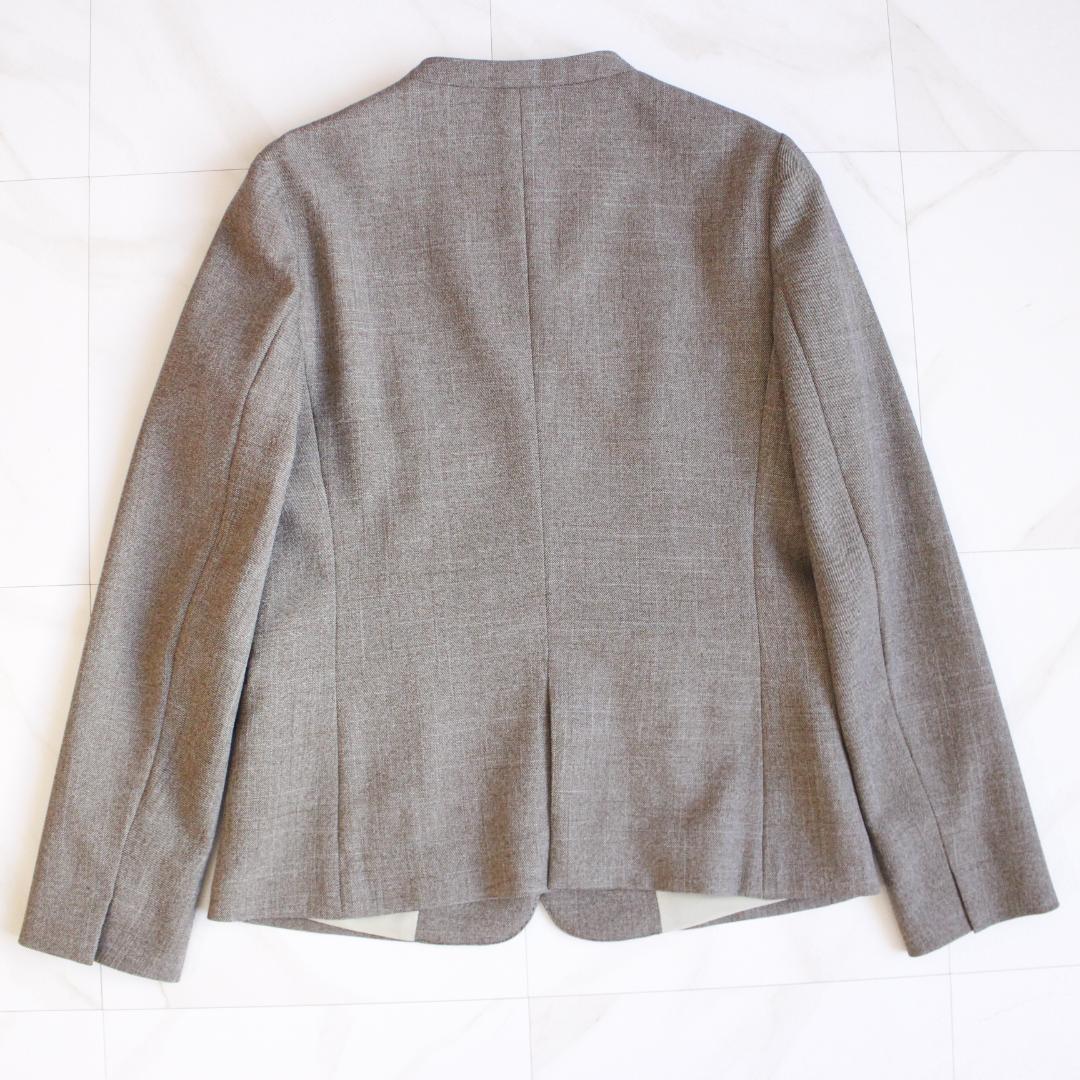 【美品】green label relaxing シャークスキンノーカラースーツ