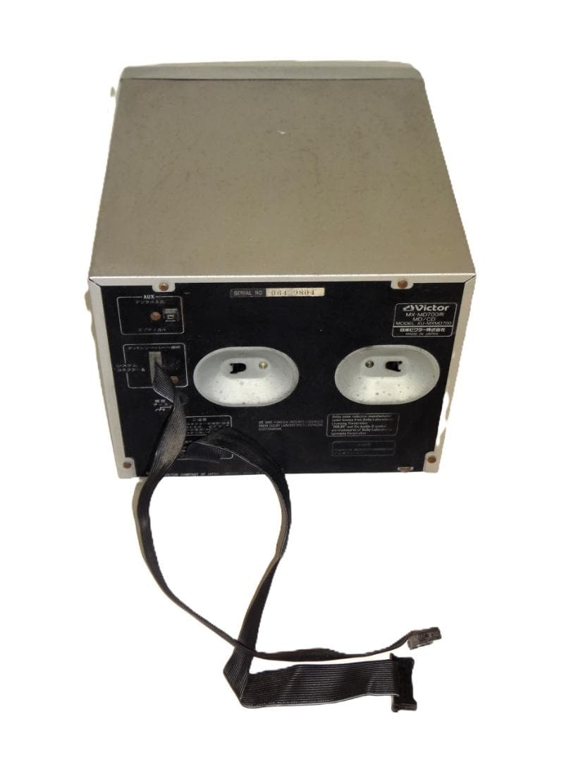 ⑥Victor3CDコンポCDMDプレーヤー機能付き通電作動不確認ジャンク品扱い