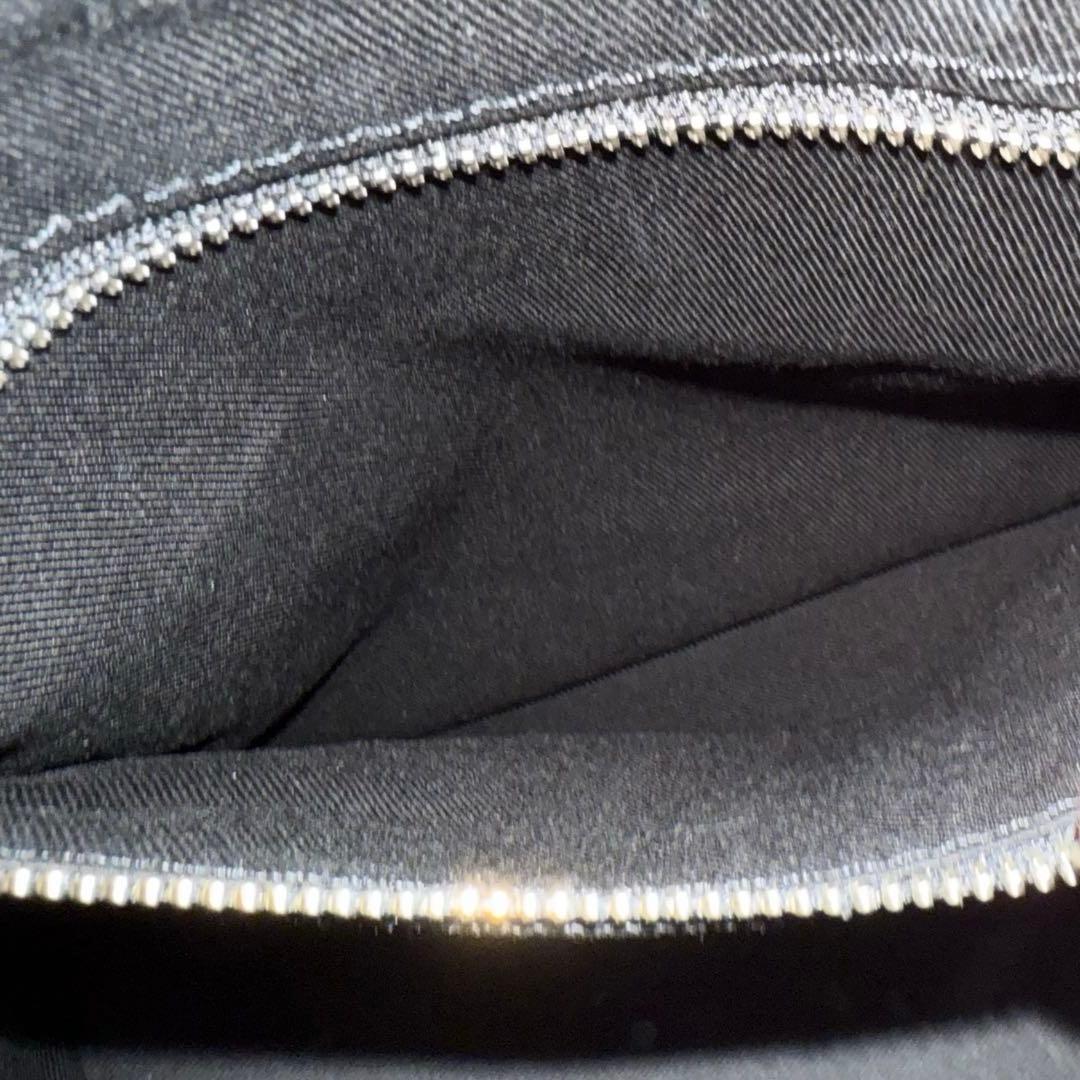 ⭐️新品未使用⭐️　M.U.L.　ハンドバッグ　リザード型押し　2way　ブラック