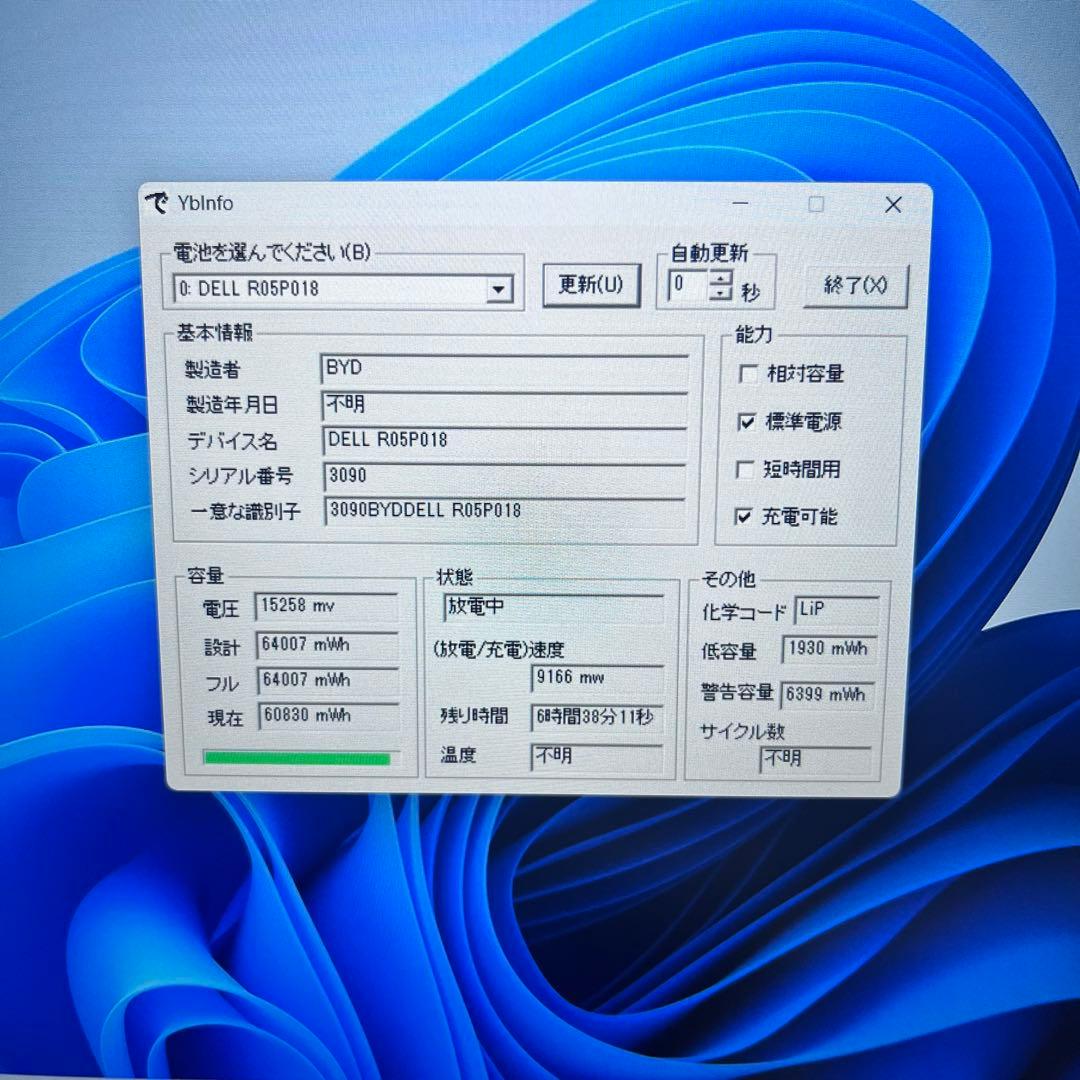第11世代 DELL Latitude5521 i7 11850H 32Gメモリ