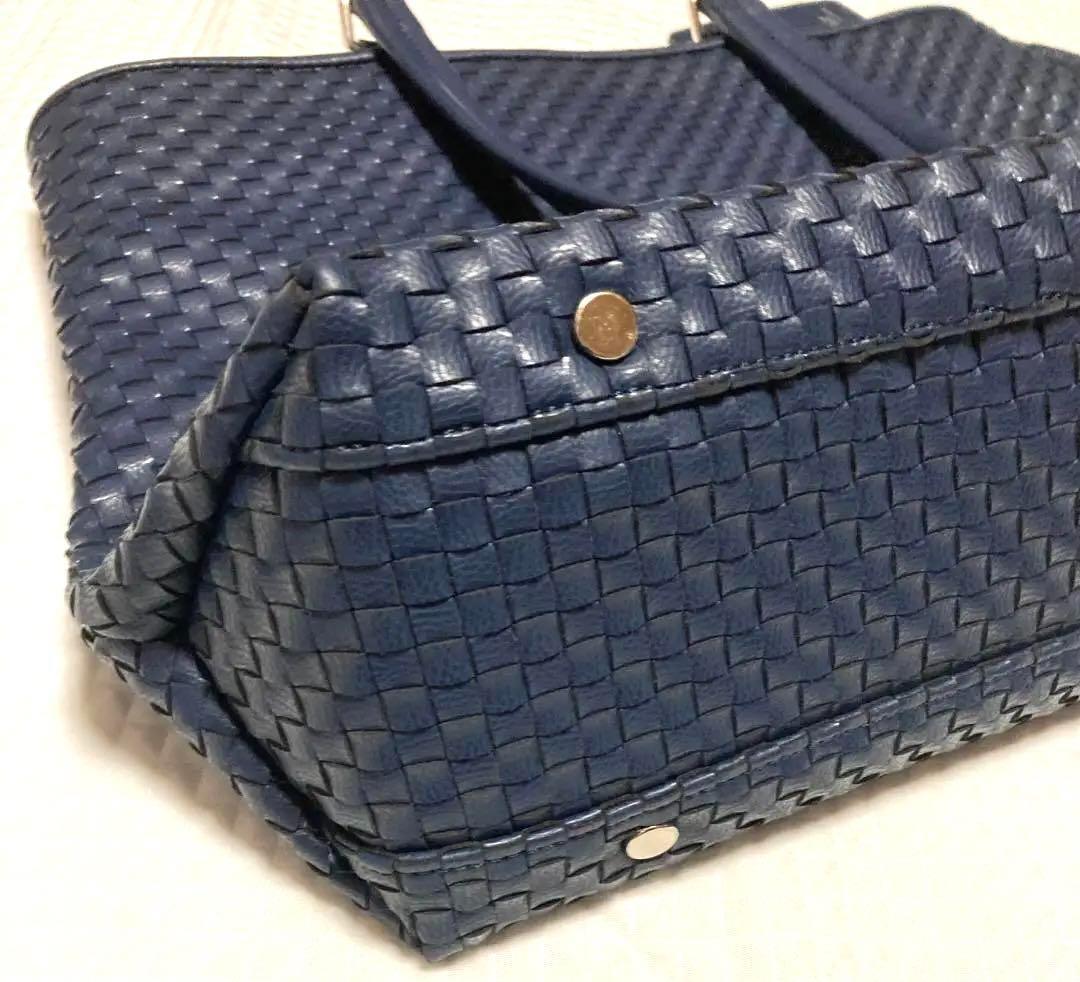 KINGZ by Samantha Thavasa　クルーナー横型トート　紺