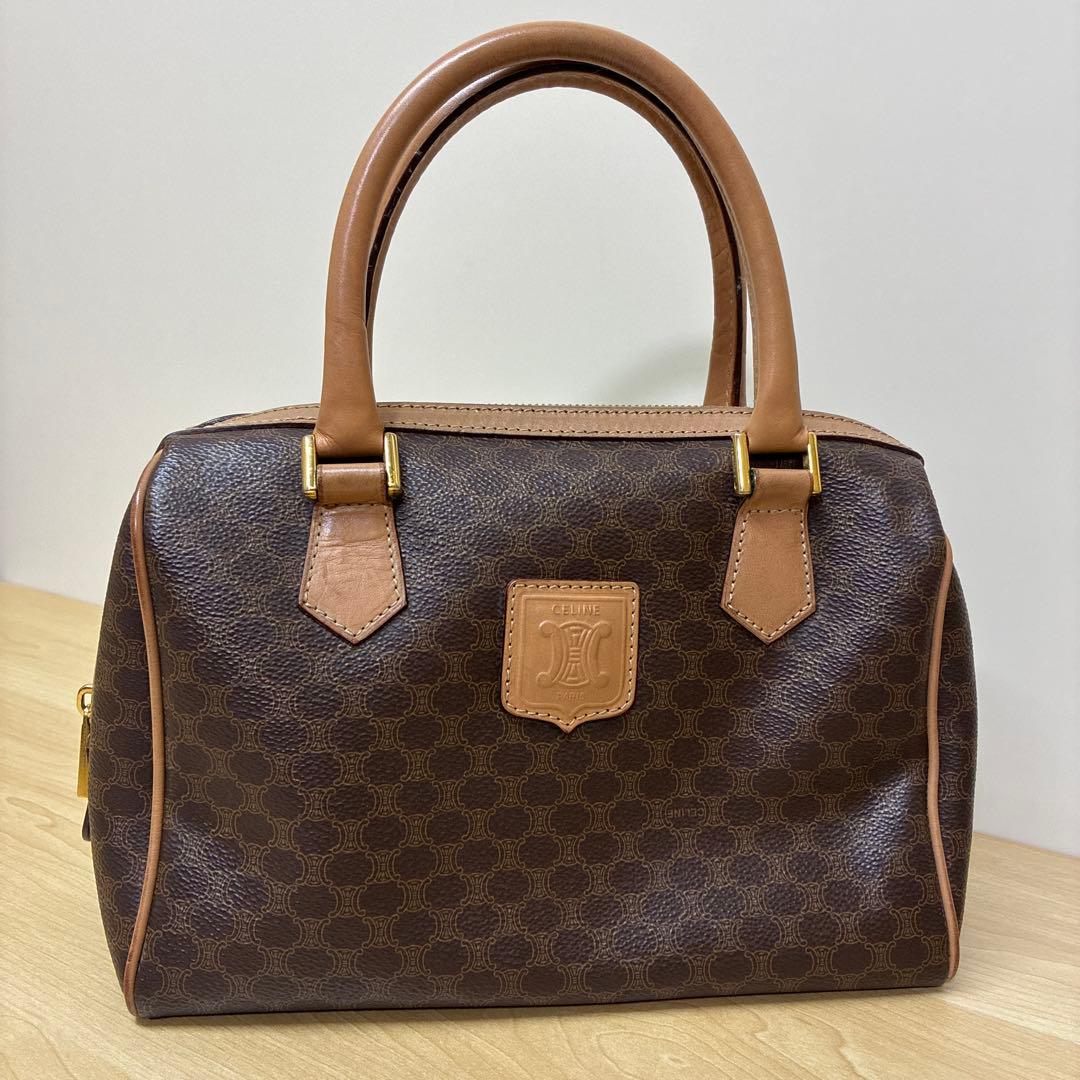 CELINE セリーヌ　マカダム柄　ハンドバッグ　ミニボストン